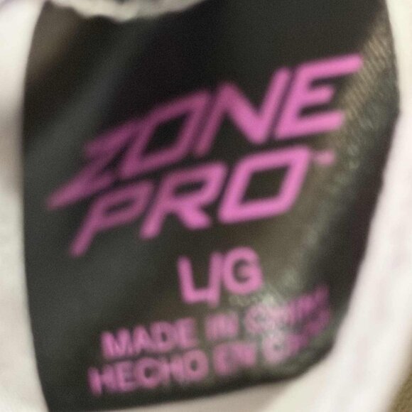 TWO NWOT Zone Pro Sports Bras - Grey and White, SIZE LARGE - Picture 2 of 9